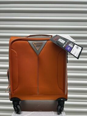TUCCI Italy Orange  16 inCarry-On Spinner with Gray Accents